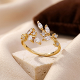 Bague en Or à Feuille Ouverte