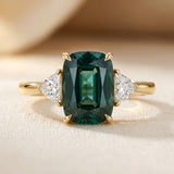 Bague Solitaire en Or Émeraude
