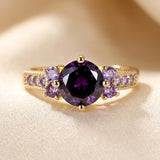 Bague Accent en Or et Améthyste