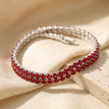 Bracelet de Tennis en Rubis Argenté