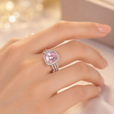 Bague Halo en Or Améthyste