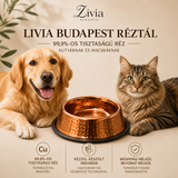 Livia Budapest tál 99,9%-os tisztaságú rézből kutyáknak és macskáknak