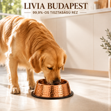 Livia Budapest tál 99,9%-os tisztaságú rézből kutyáknak és macskáknak