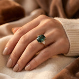 Bague Solitaire en Or Émeraude