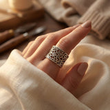 Bague en Filigrane Argenté Ornée