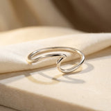 Bague Ouverte Minimaliste en Argent