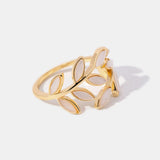 Bague Motif Feuille d'Or