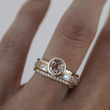 Bague Solitaire avec Monture en Or